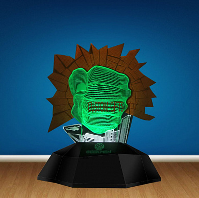 3Д Лампа Трио с логотипом "Халк"