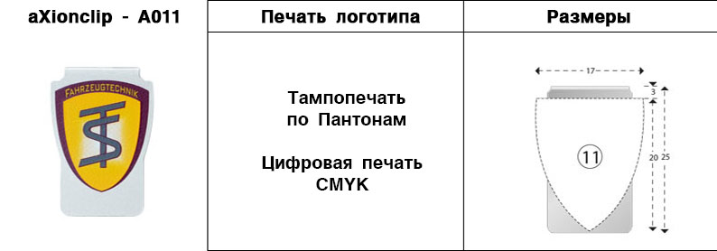 Скрепки с логотипом aXionclip - A011