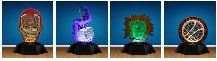 3Д Лампа Трио с логотипом "индивидуальный дизайн"