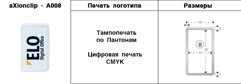 Скрепки с логотипом aXionclip - A008