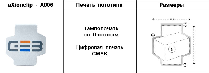 Скрепки с логотипом aXionclip - A006