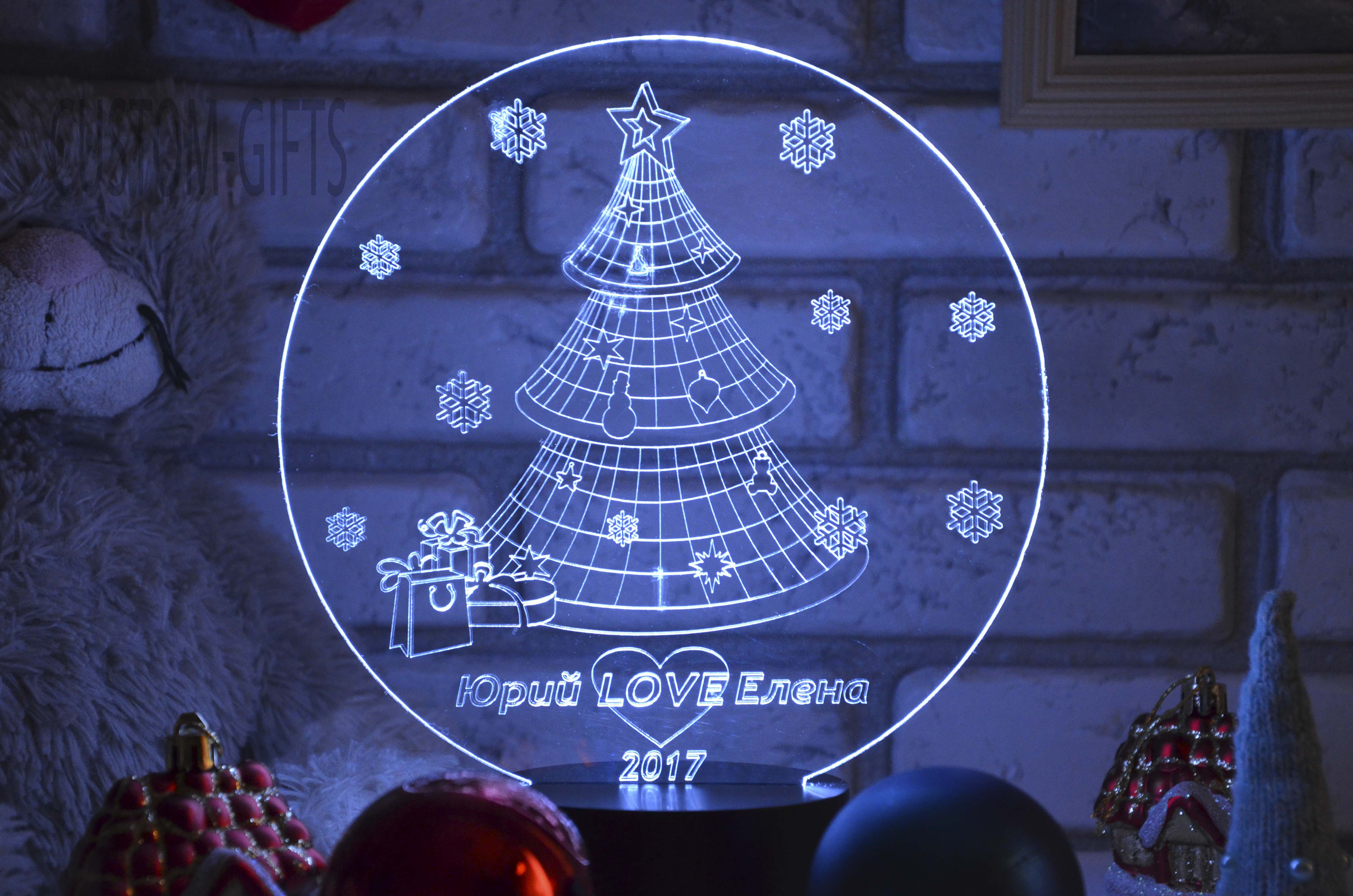 3Д Лампа по индивидуальному дизайна 011