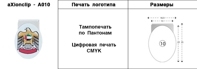 Скрепки с логотипом aXionclip - A010